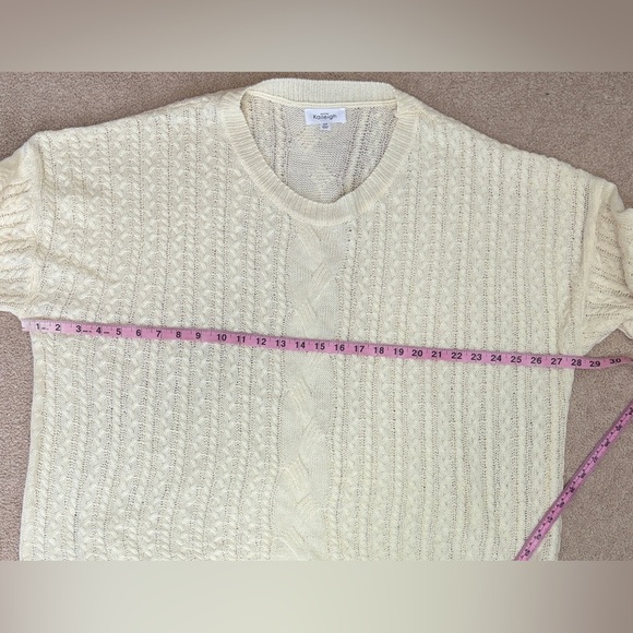 Kaileigh Cream Cable Knit Sweater - Picture 4 of 5
